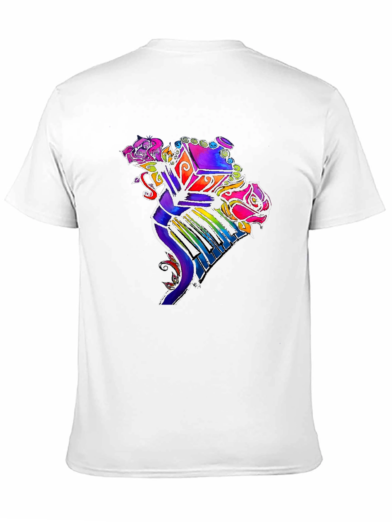 Floral Piano T-Shirt - Colorful Music Tee
