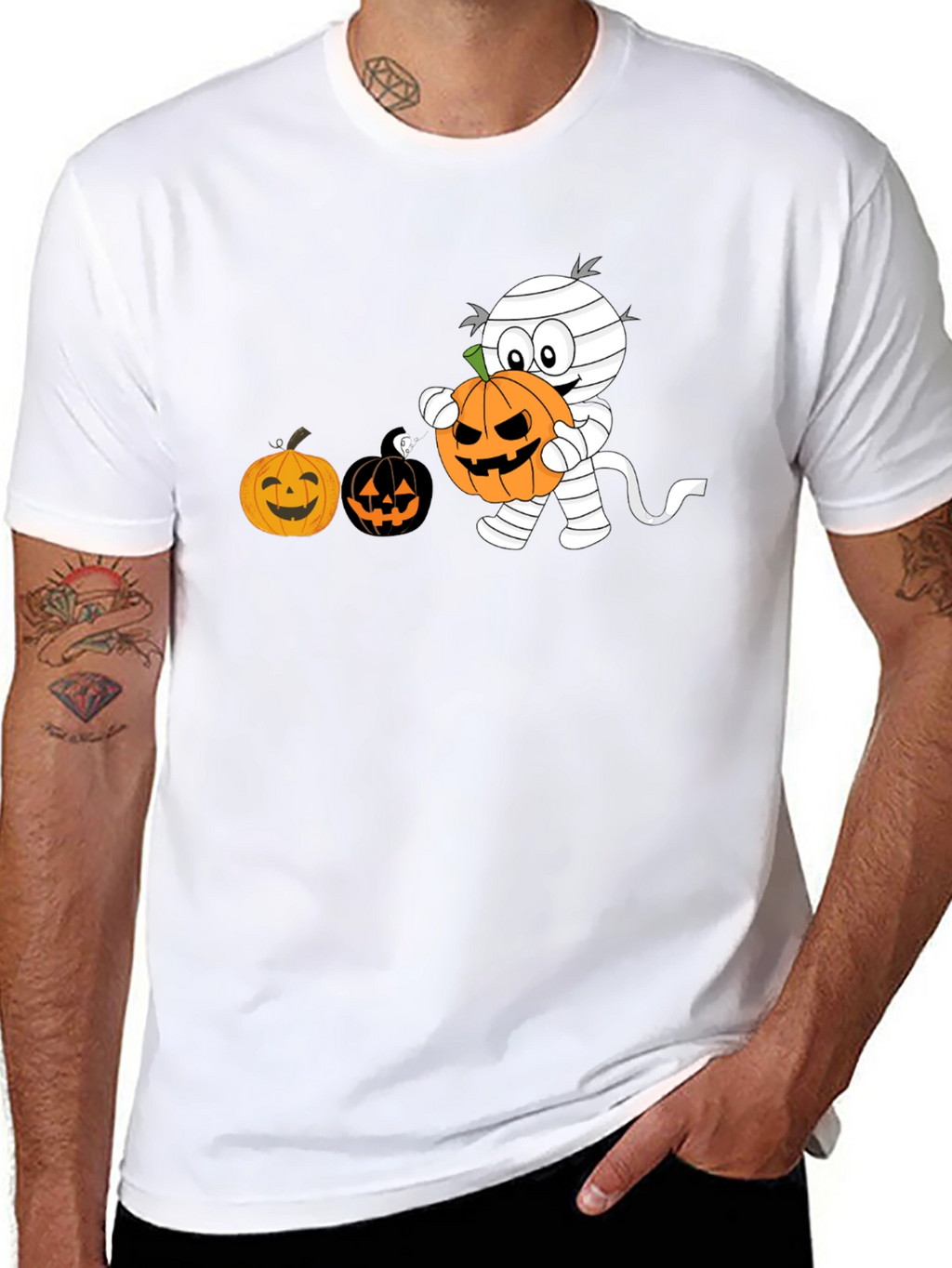 Halloween Mummy Pumpkin T-Shirt