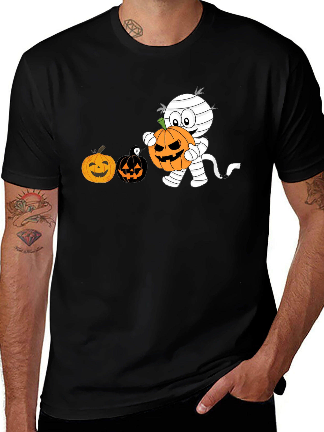 Halloween Mummy Pumpkin T-Shirt