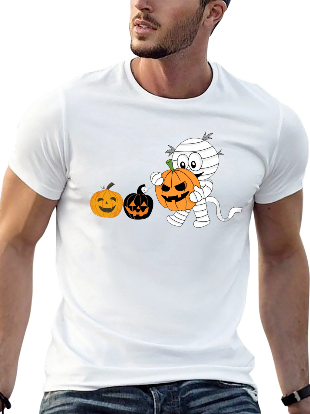 Halloween Mummy Pumpkin T-Shirt