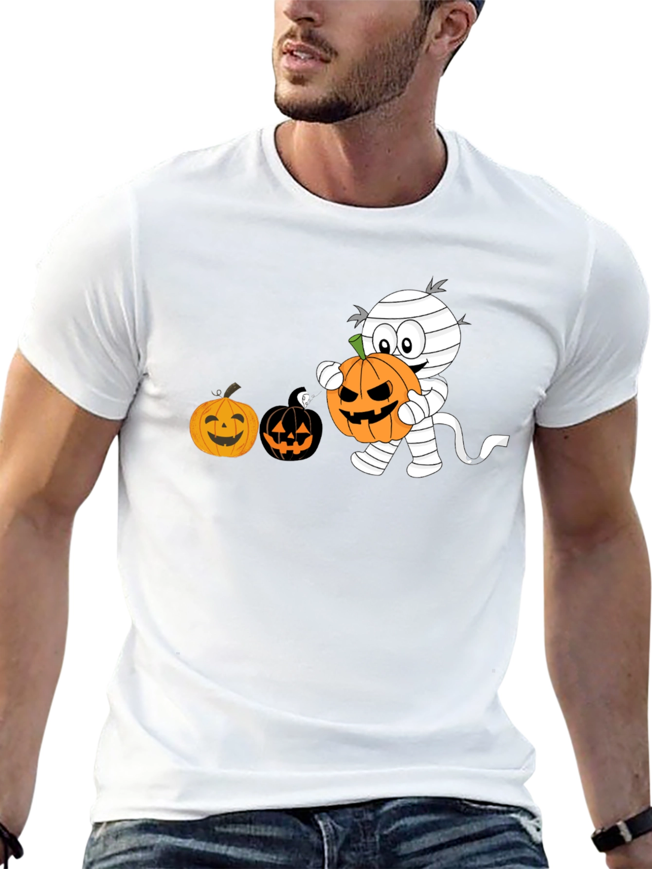 Halloween Mummy Pumpkin T-Shirt