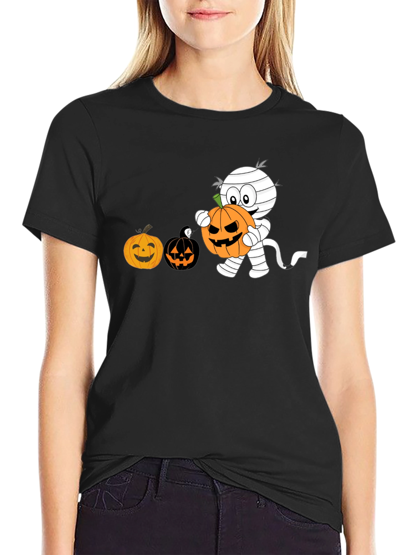 Halloween Mummy Pumpkin T-Shirt