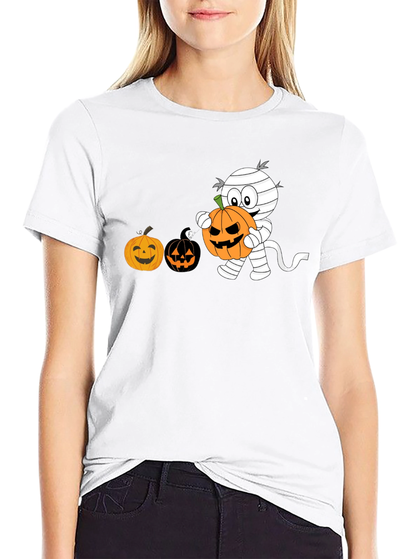 Halloween Mummy Pumpkin T-Shirt