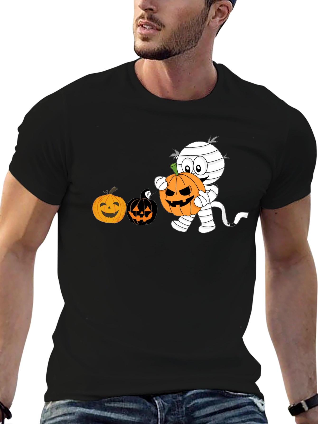Halloween Mummy Pumpkin T-Shirt