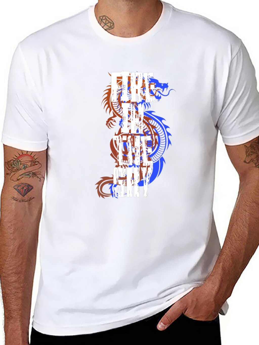 Fire in the Sky Dragon Graphic T-Shirt