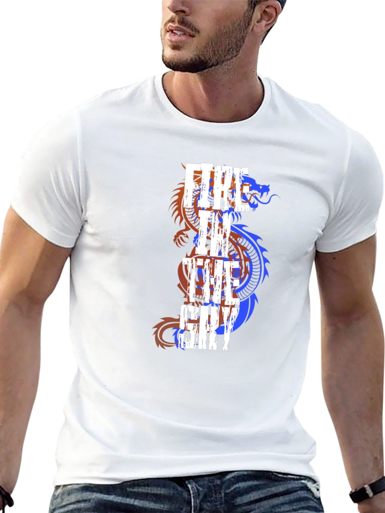 Fire in the Sky Dragon Graphic T-Shirt