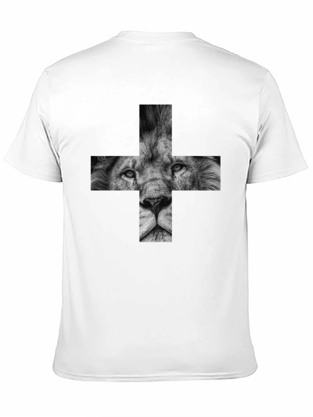 Lion Cross Graphic Black T-Shirt