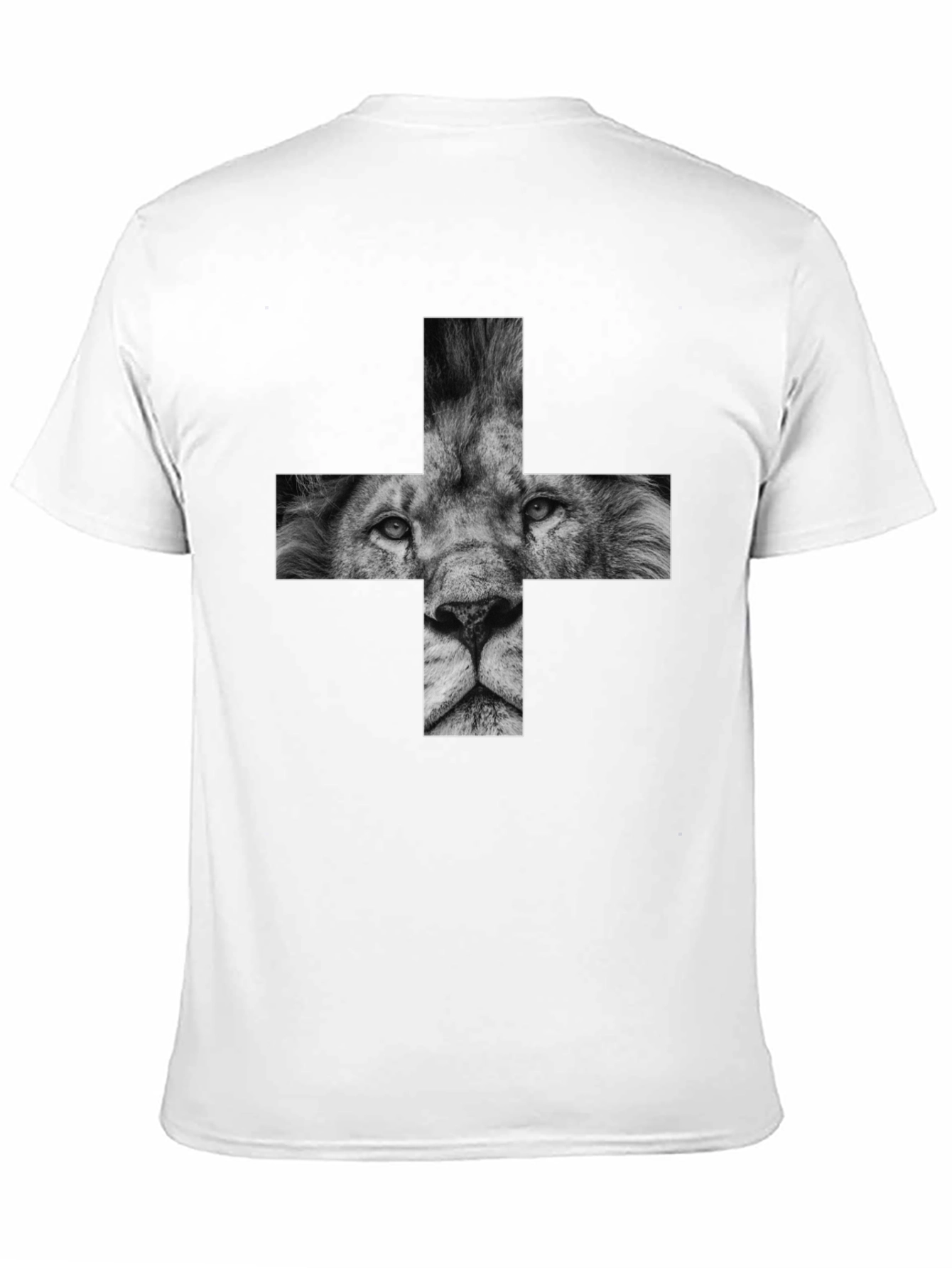 Lion Cross Graphic Black T-Shirt