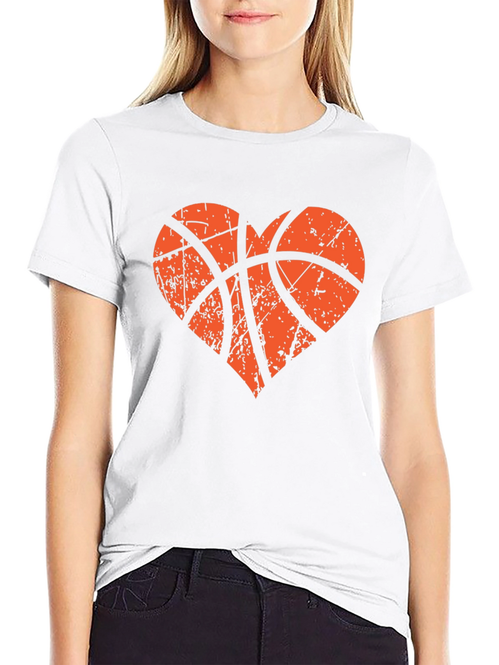 Basketball Heart Graphic Tee - Love the Game!