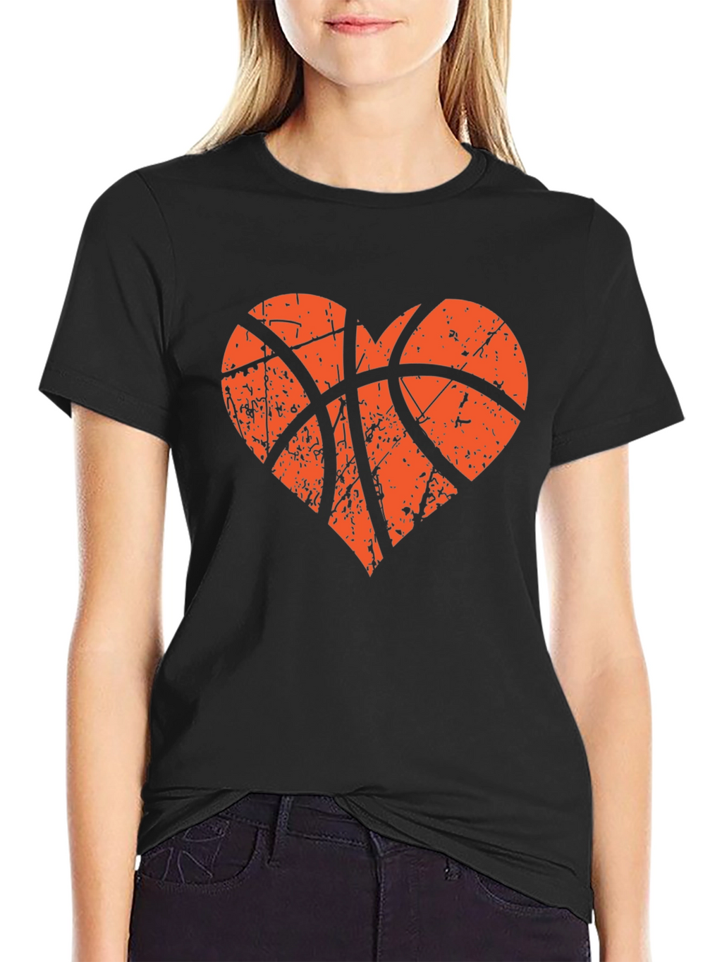 Basketball Heart Graphic Tee - Love the Game!
