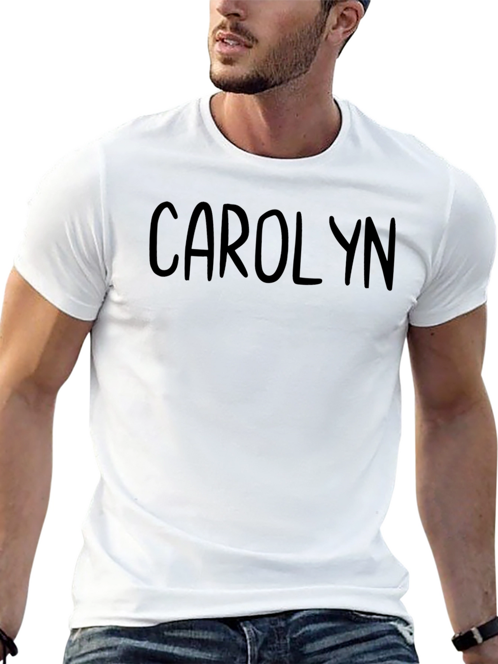Personalized Carolyn Black Cotton Tee