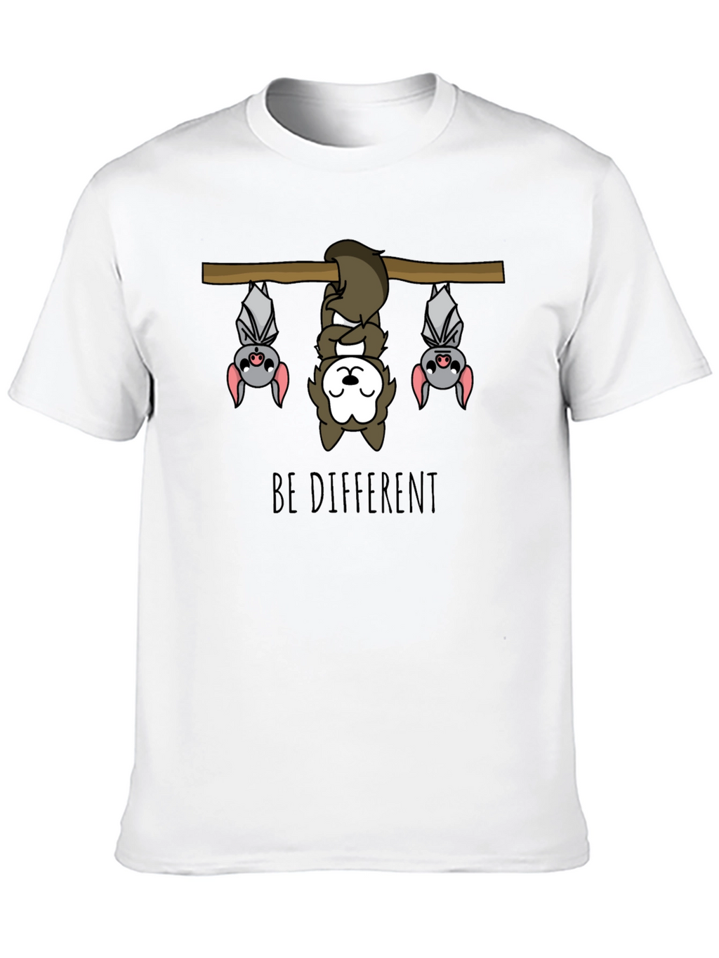Be Different Sloth & Bats Graphic Tee