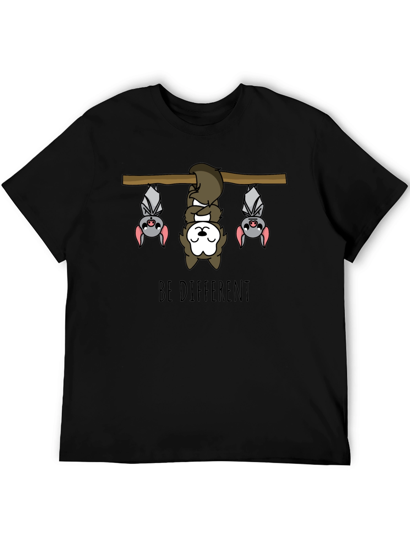 Be Different Sloth & Bats Graphic Tee