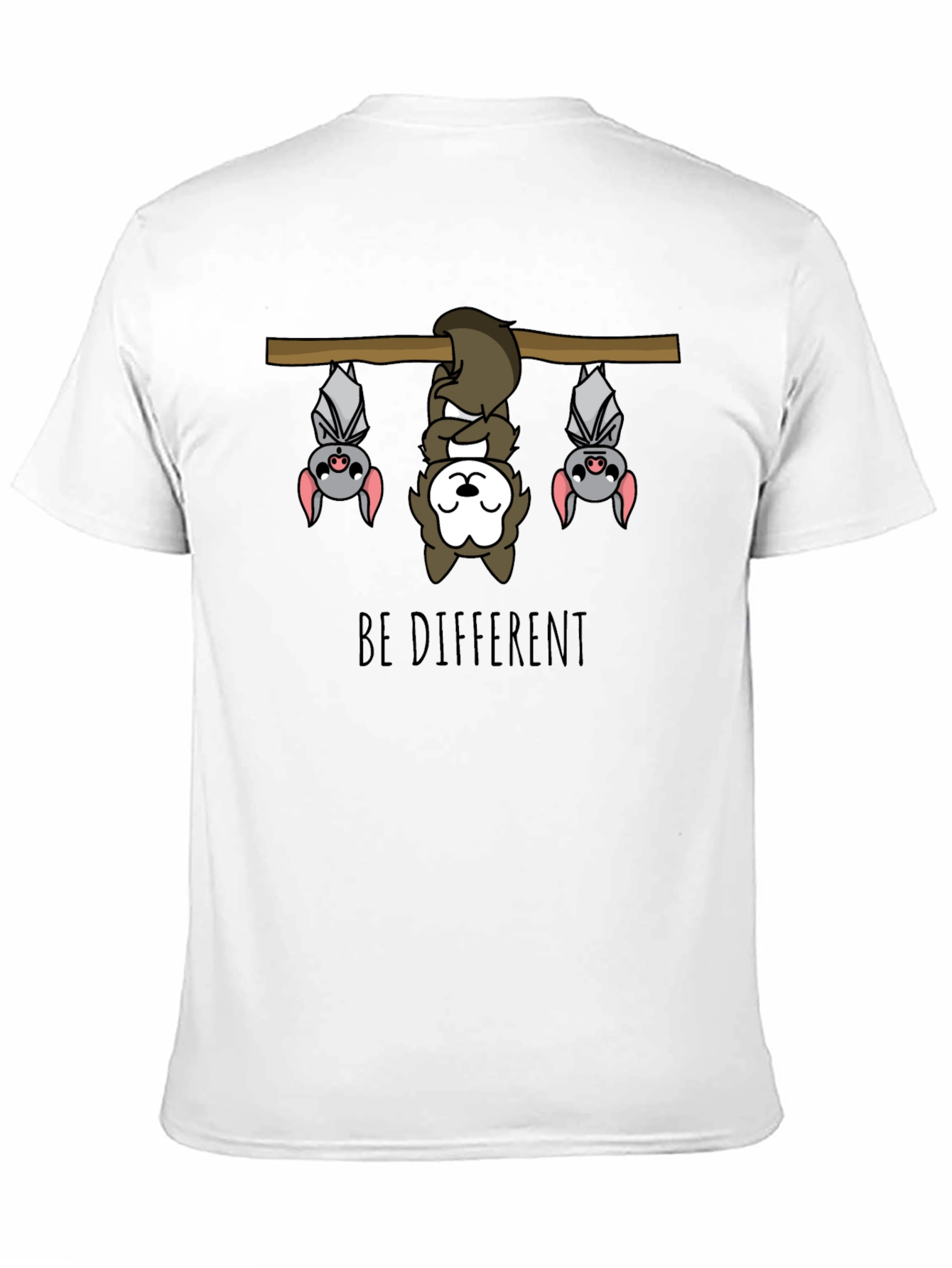 Be Different Sloth & Bats Graphic Tee