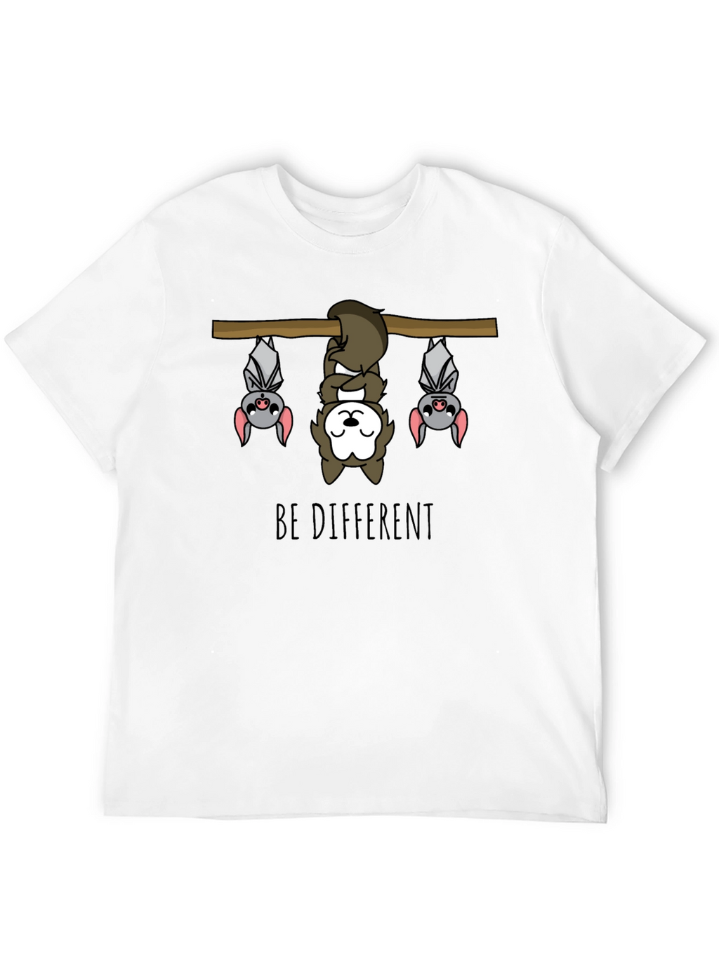 Be Different Sloth & Bats Graphic Tee