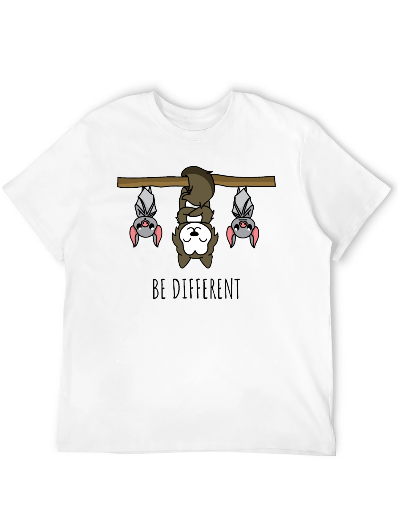 Be Different Sloth & Bats Graphic Tee