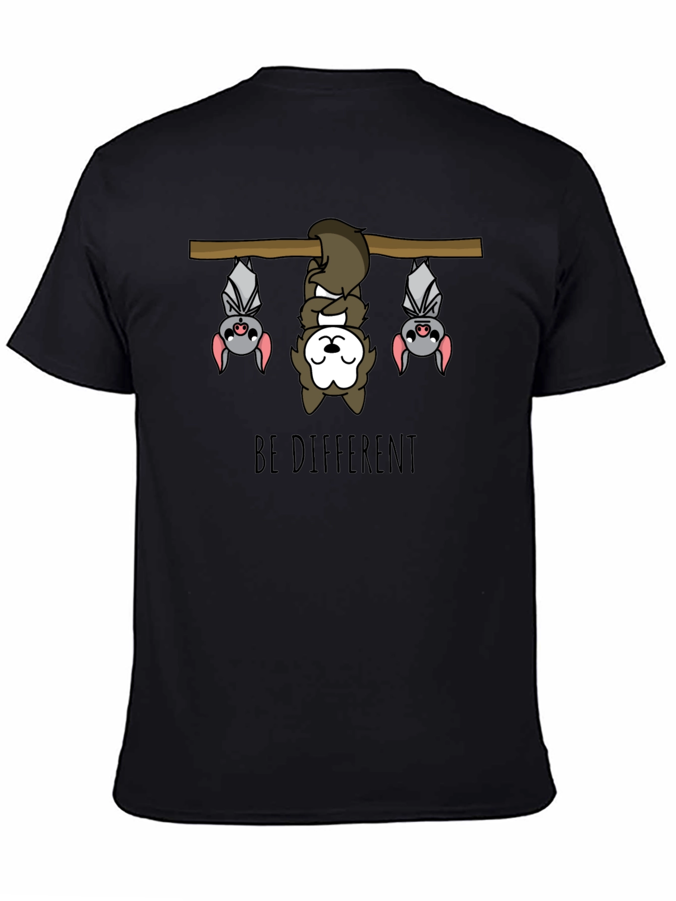 Be Different Sloth & Bats Graphic Tee