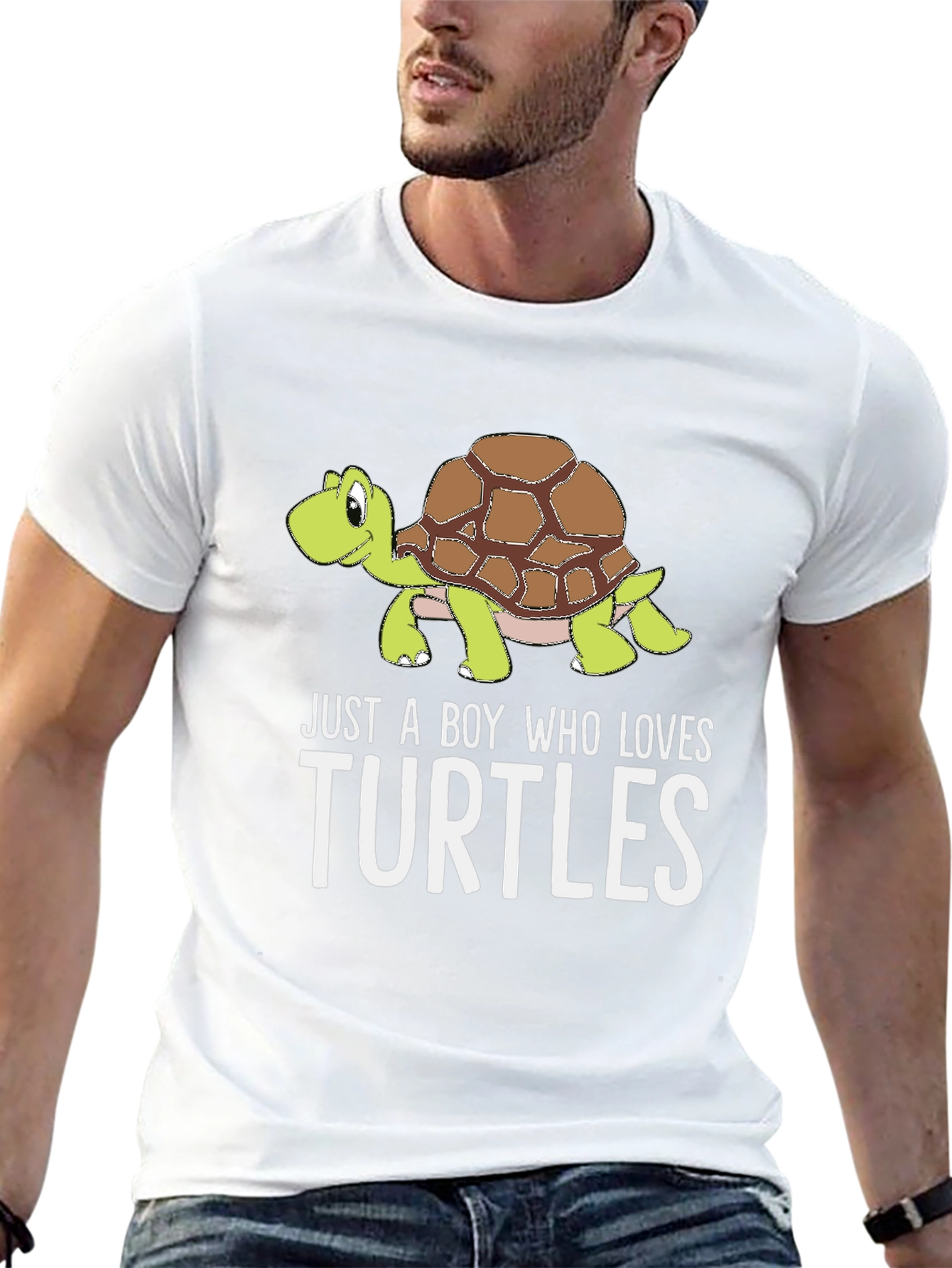 Boys Turtle Lover Graphic Tee - Cute Turtle Design