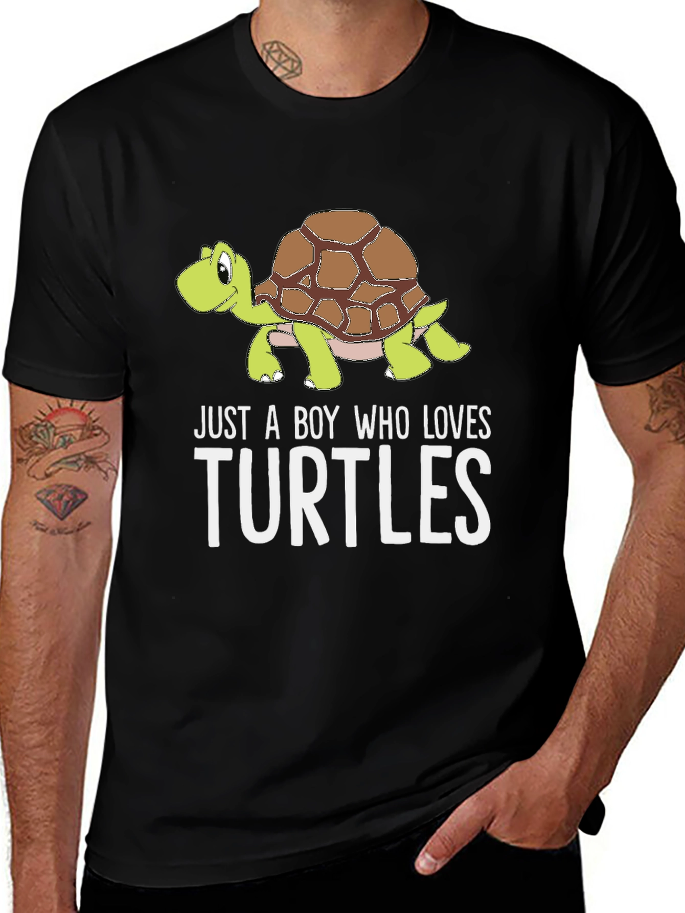 Boys Turtle Lover Graphic Tee - Cute Turtle Design