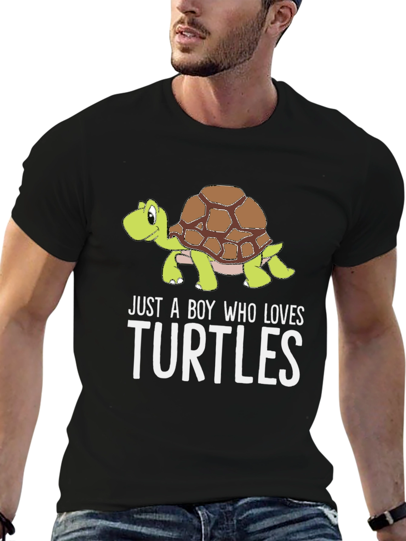 Boys Turtle Lover Graphic Tee - Cute Turtle Design