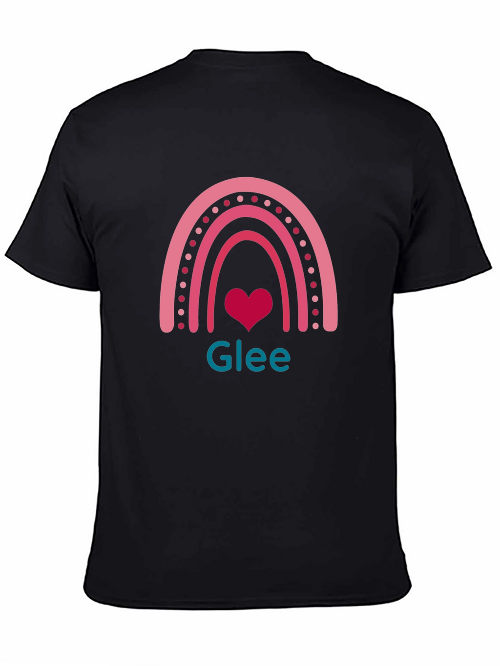 Glee Rainbow Heart T-Shirt - Black
