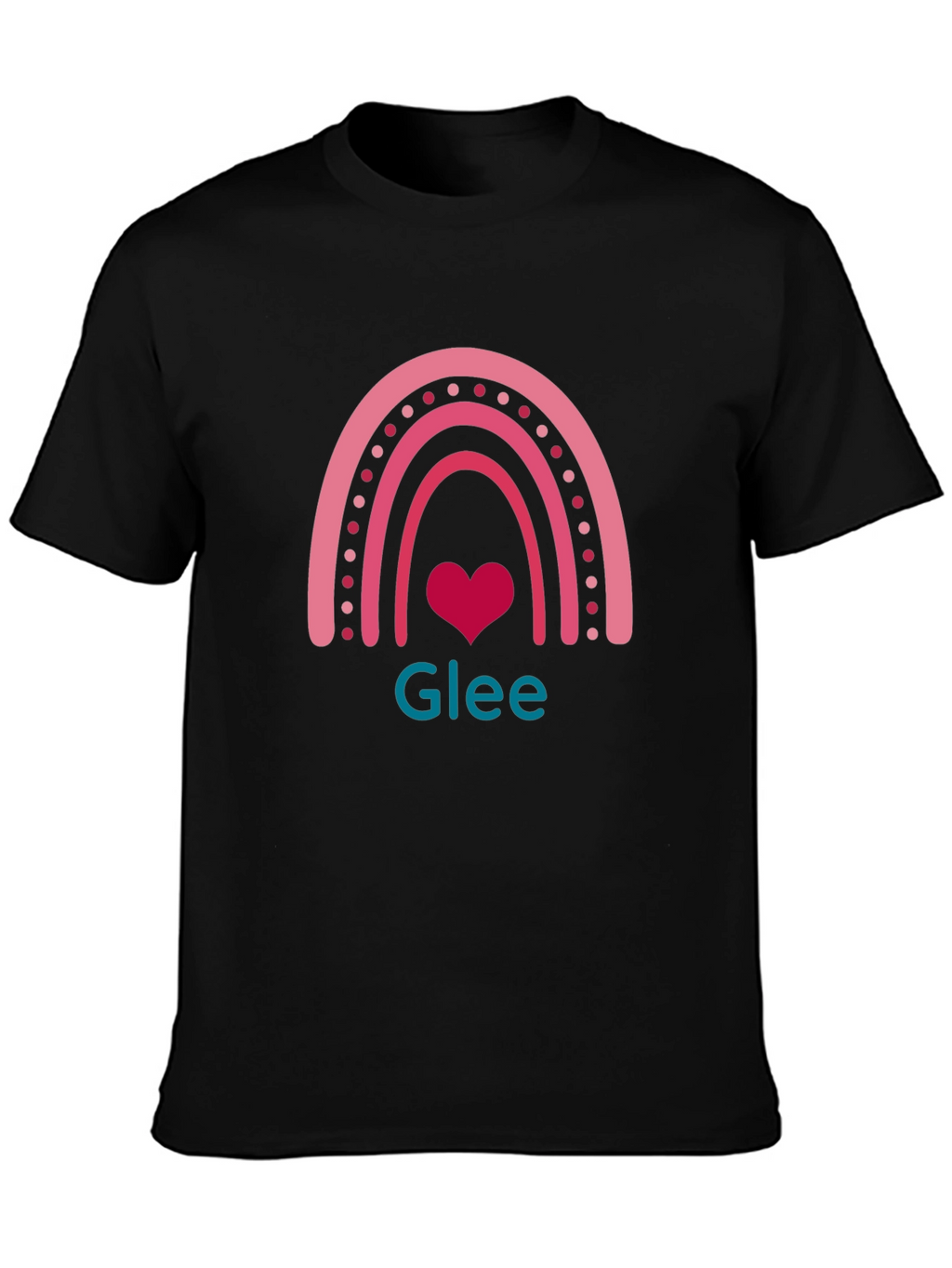 Glee Rainbow Heart T-Shirt - Black