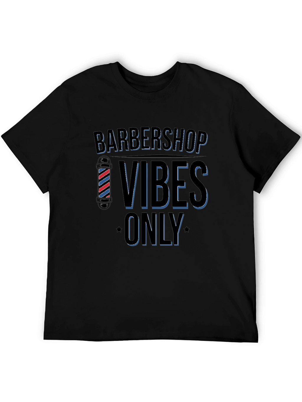Barbershop Vibes Only Black T-Shirt