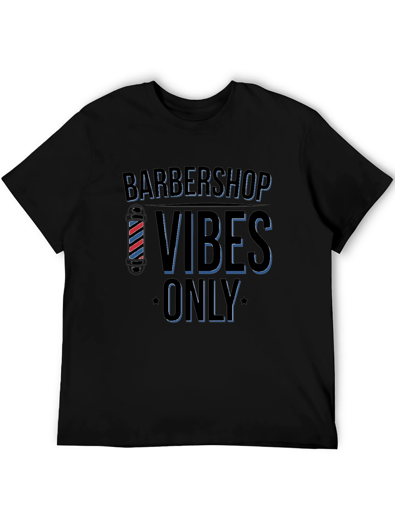 Barbershop Vibes Only Black T-Shirt