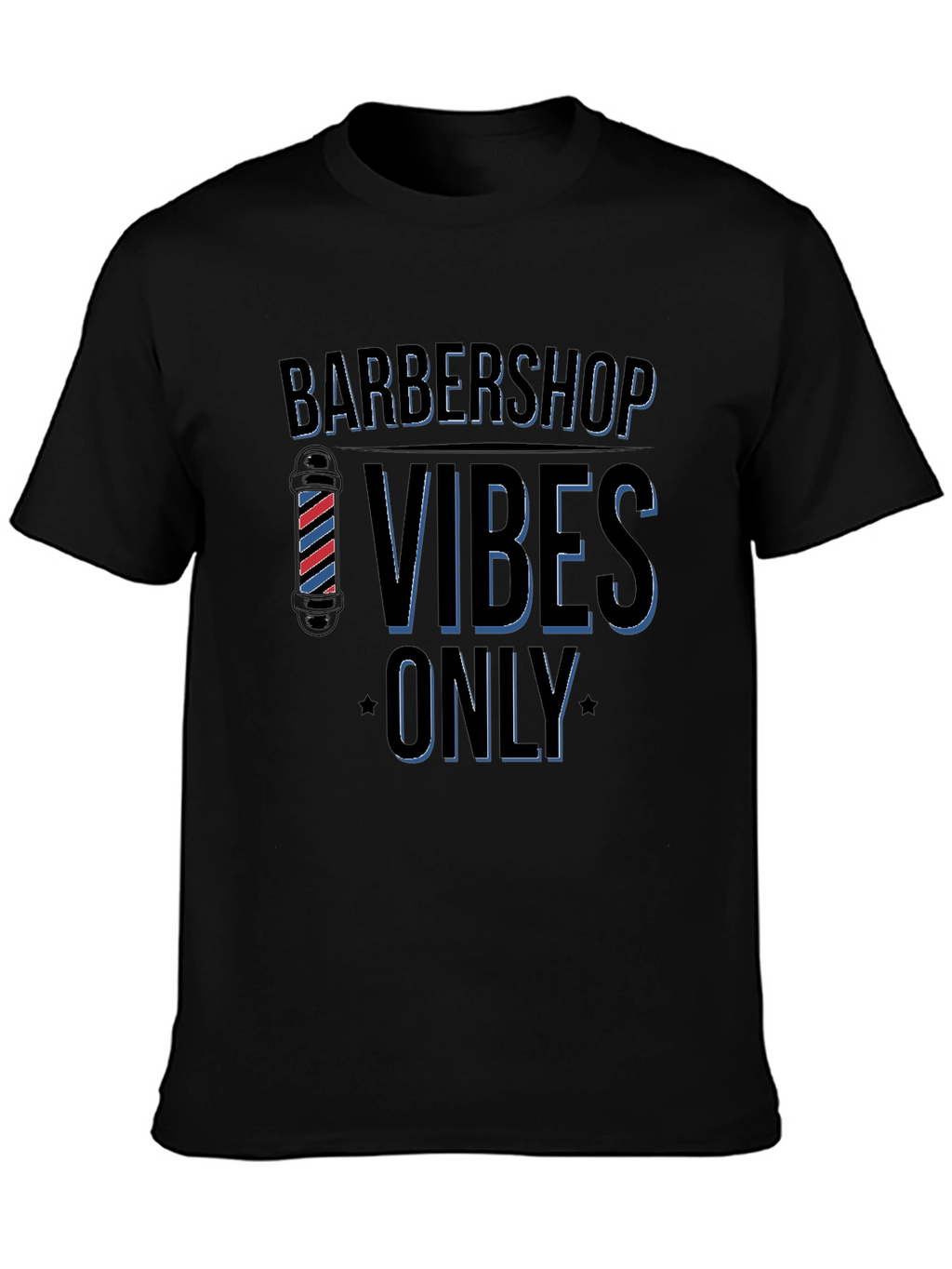 Barbershop Vibes Only Black T-Shirt