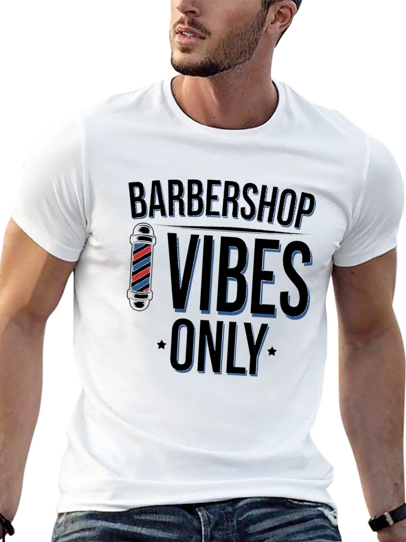 Barbershop Vibes Only Black T-Shirt