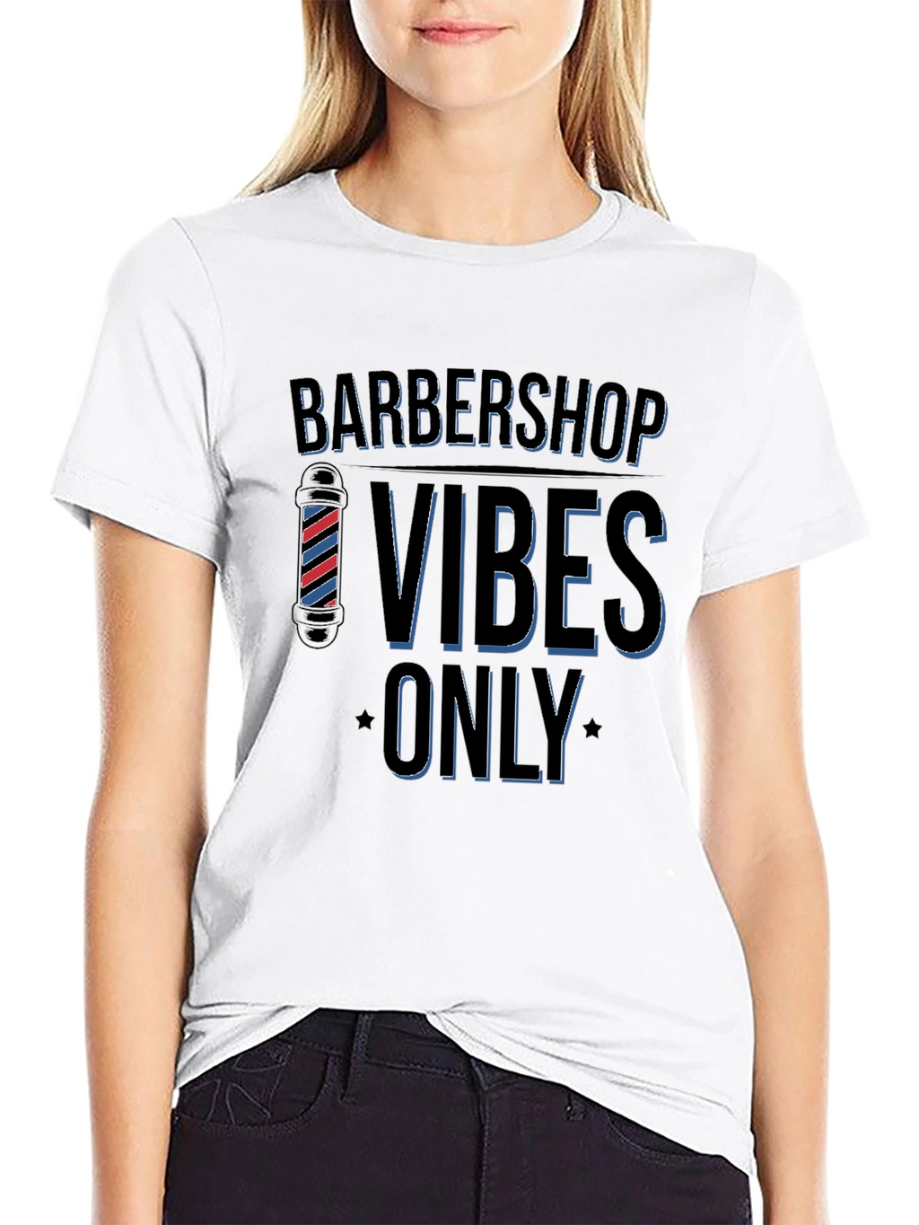 Barbershop Vibes Only Black T-Shirt