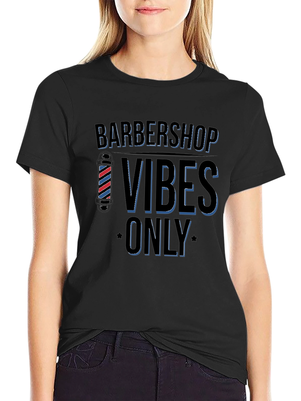 Barbershop Vibes Only Black T-Shirt