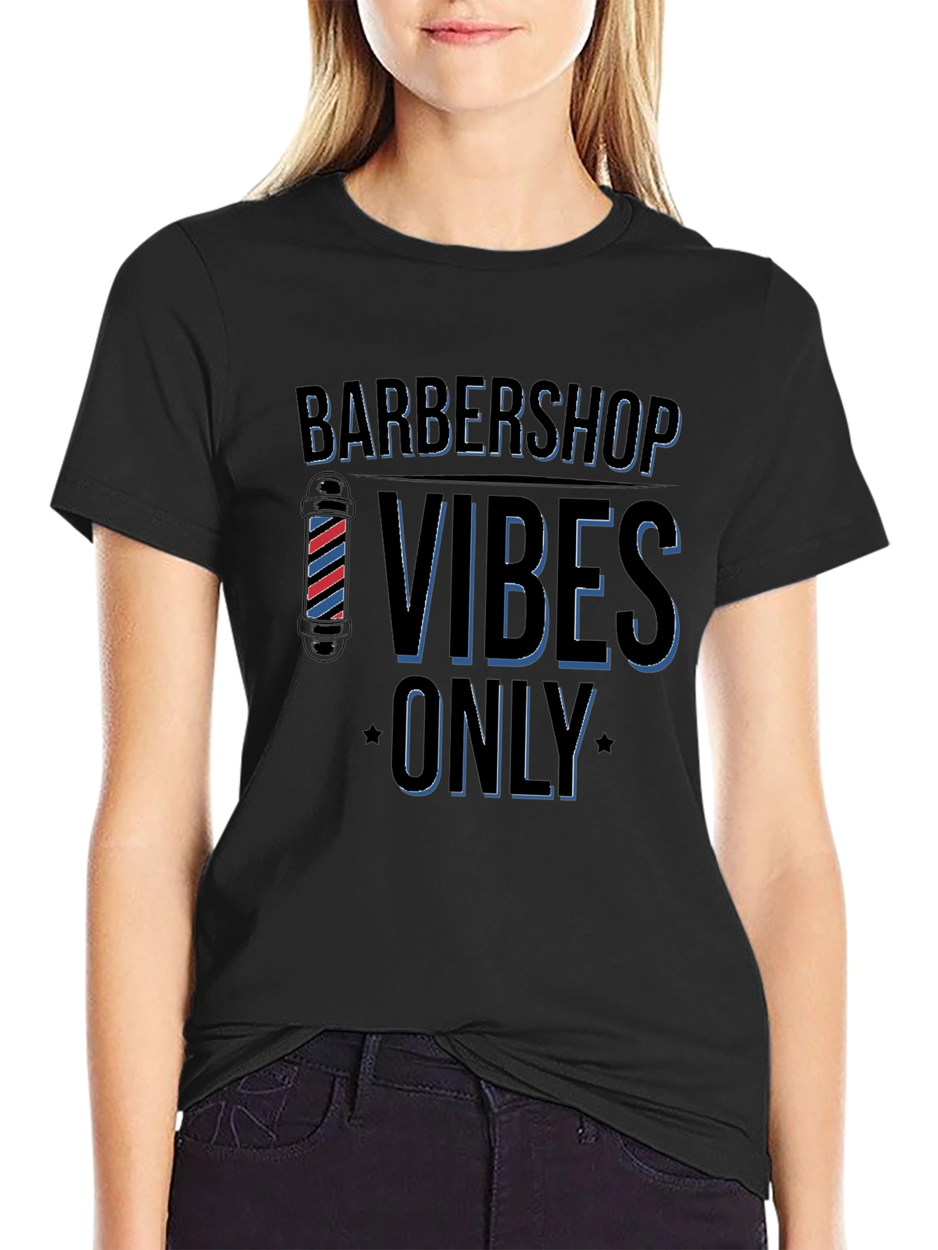 Barbershop Vibes Only Black T-Shirt
