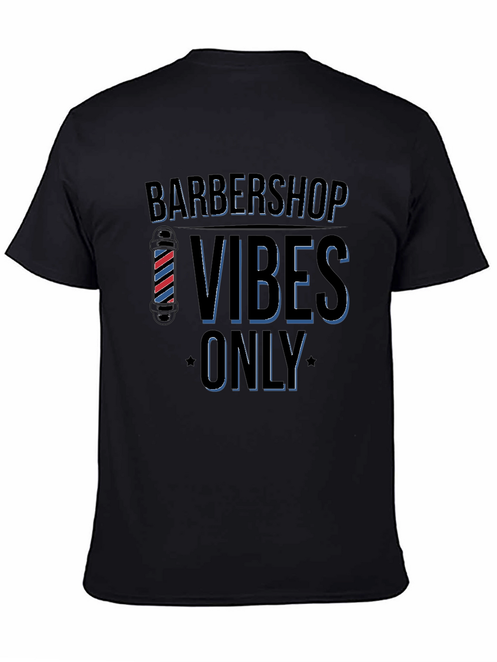 Barbershop Vibes Only Black T-Shirt