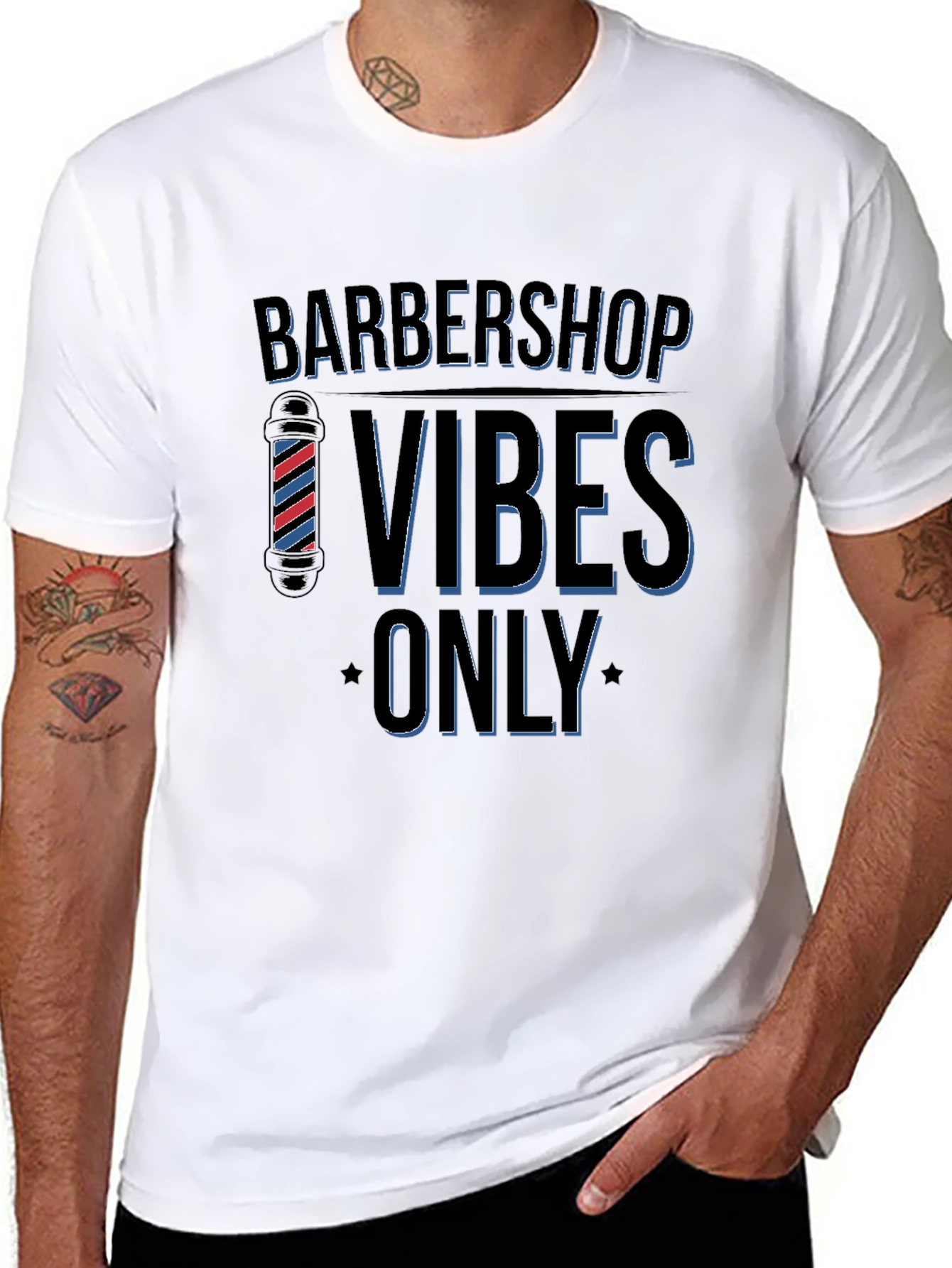 Barbershop Vibes Only Black T-Shirt
