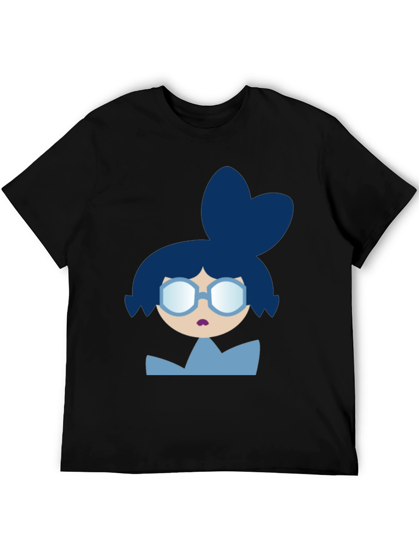 Cartoon Character Graphic Tee - Black