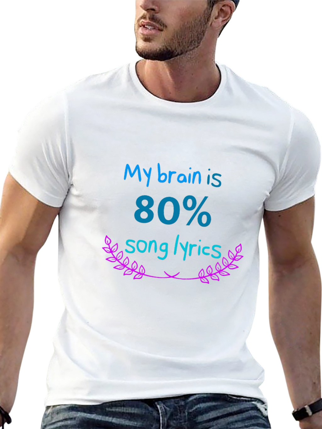 My Brain is 80% Song Lyrics Tee