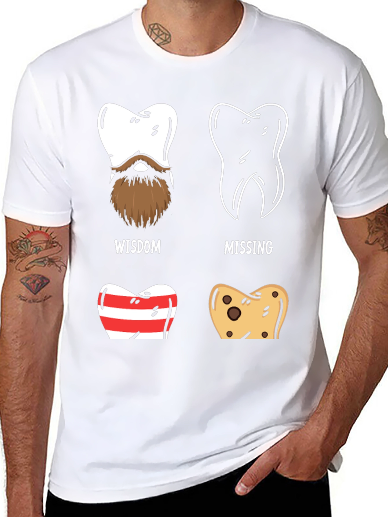 Dental Humor Graphic Tee - Tooth Types Design