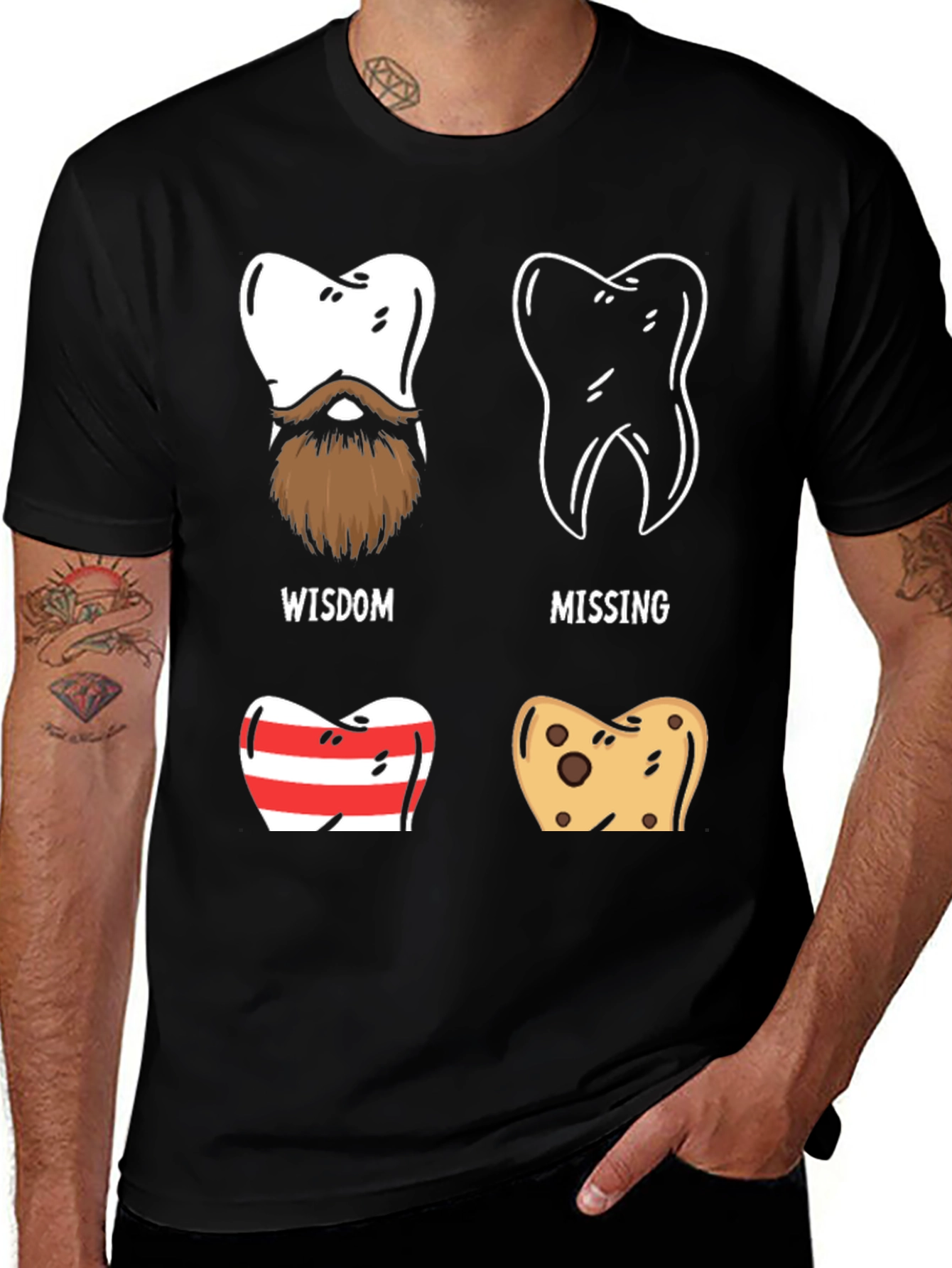 Dental Humor Graphic Tee - Tooth Types Design