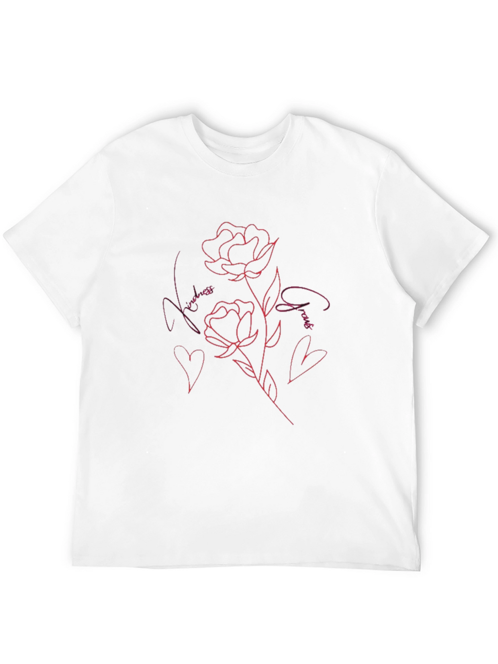 Kindness Always Rose Graphic T-Shirt