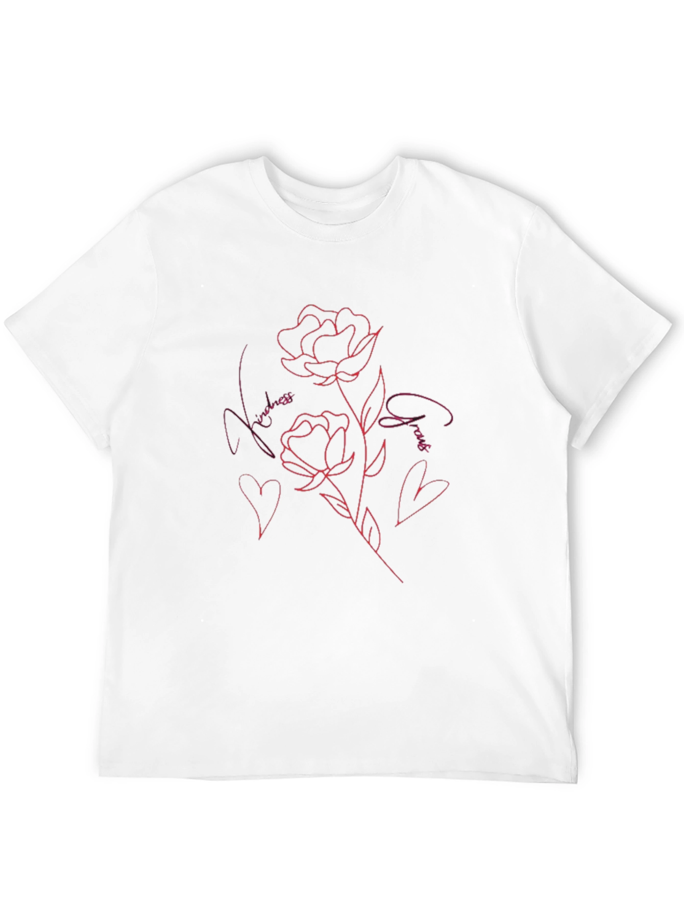 Kindness Always Rose Graphic T-Shirt