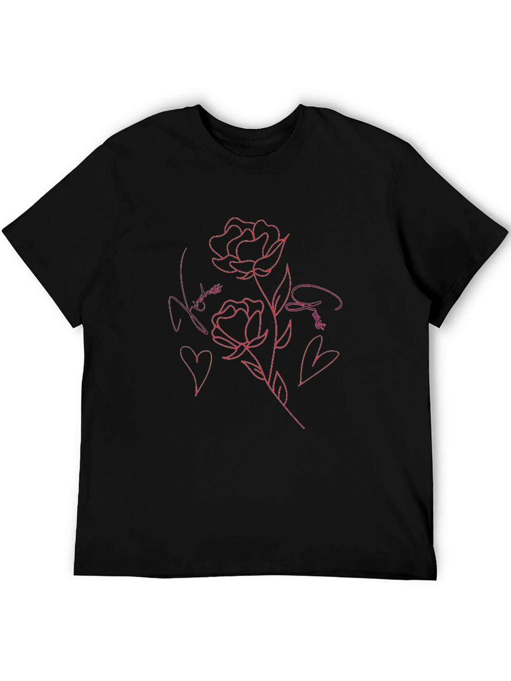 Kindness Always Rose Graphic T-Shirt