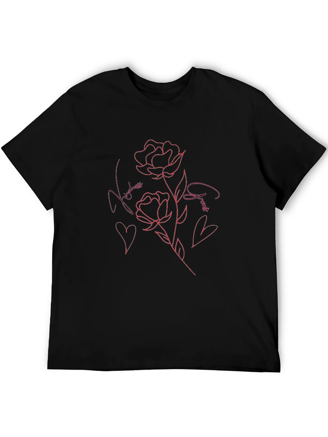 Kindness Always Rose Graphic T-Shirt