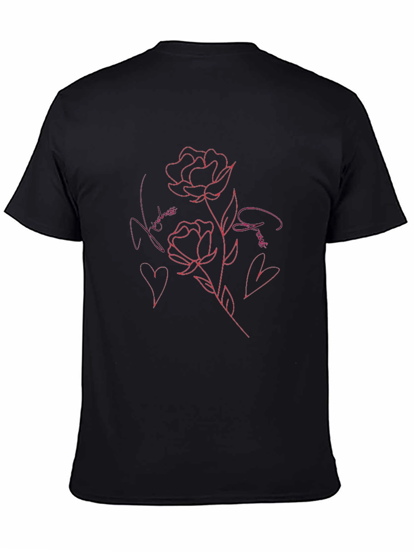 Kindness Always Rose Graphic T-Shirt