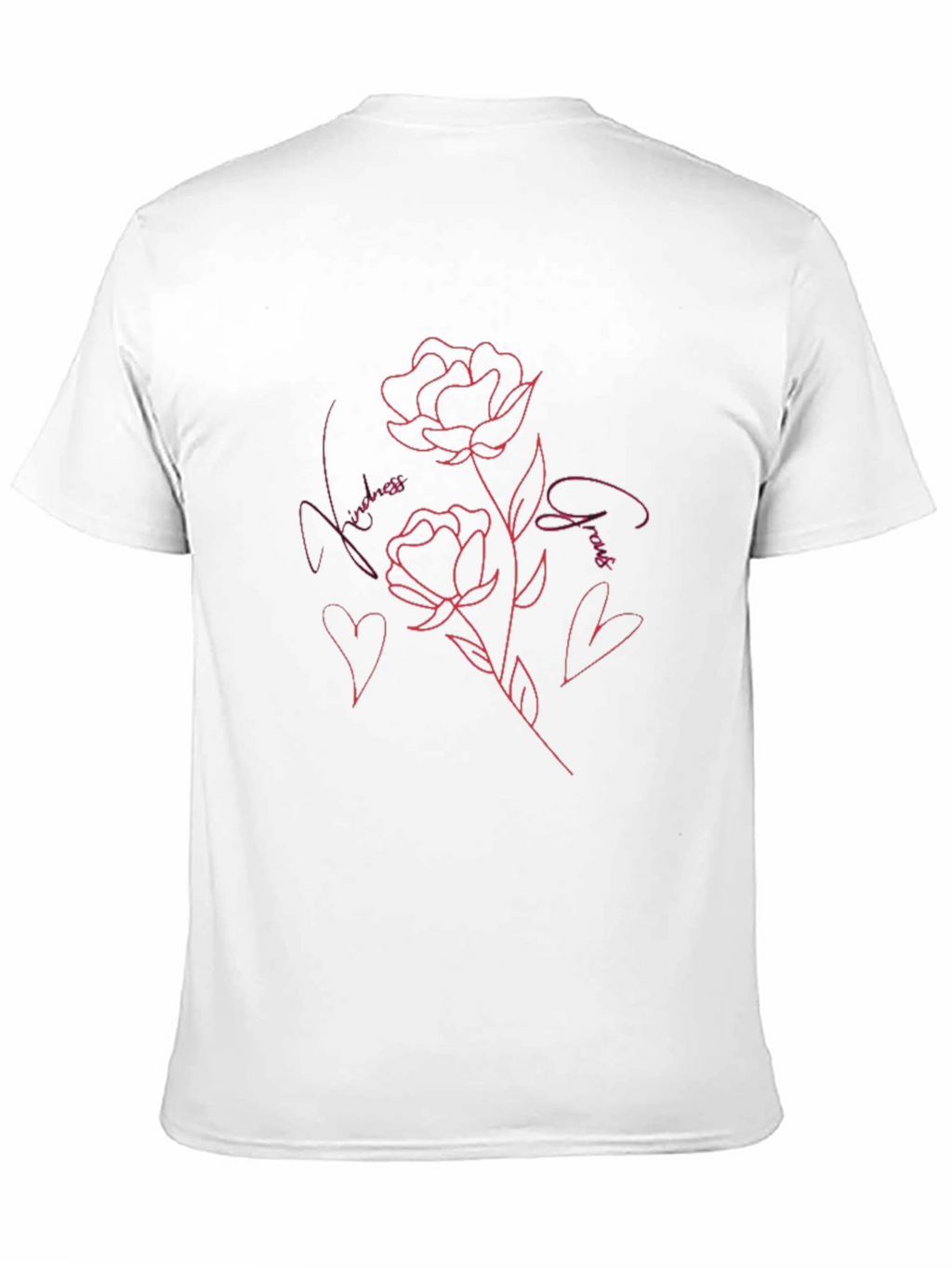 Kindness Always Rose Graphic T-Shirt