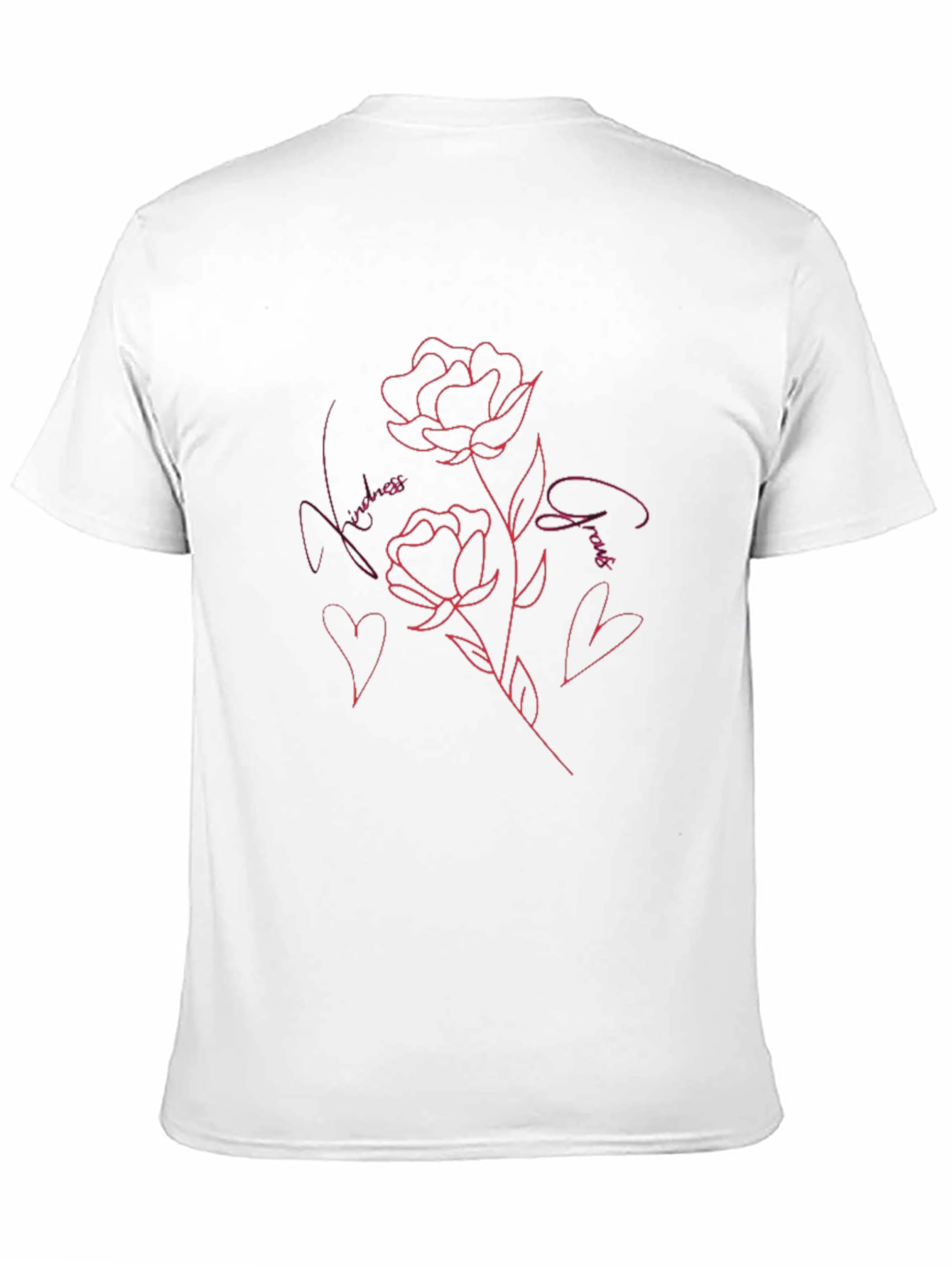 Kindness Always Rose Graphic T-Shirt