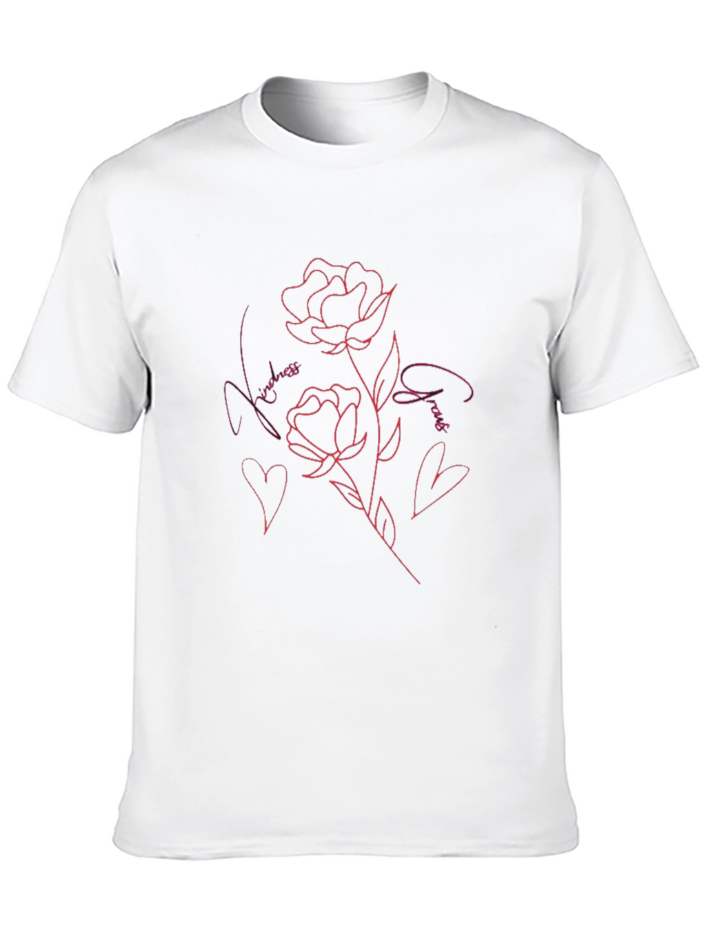 Kindness Always Rose Graphic T-Shirt