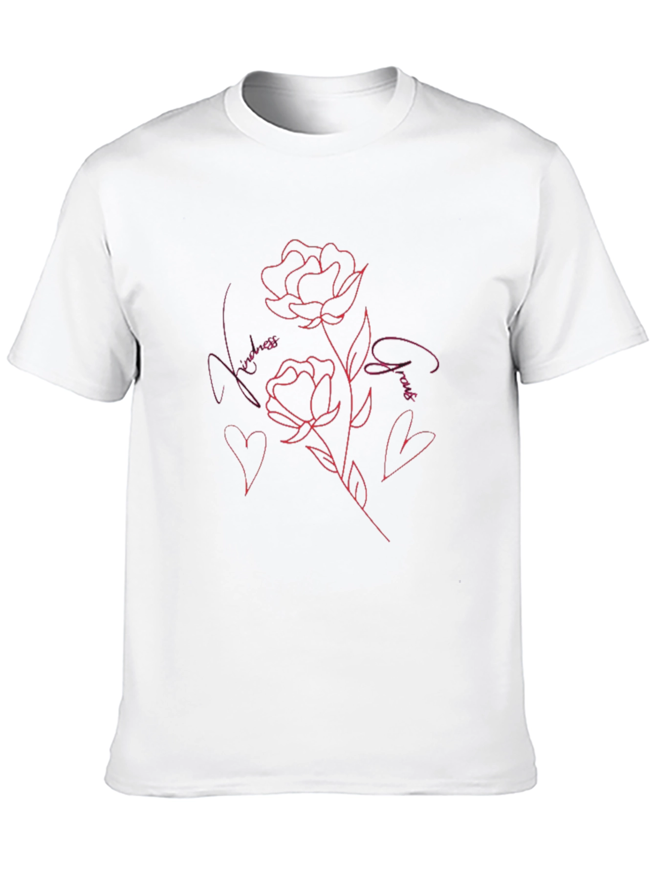 Kindness Always Rose Graphic T-Shirt