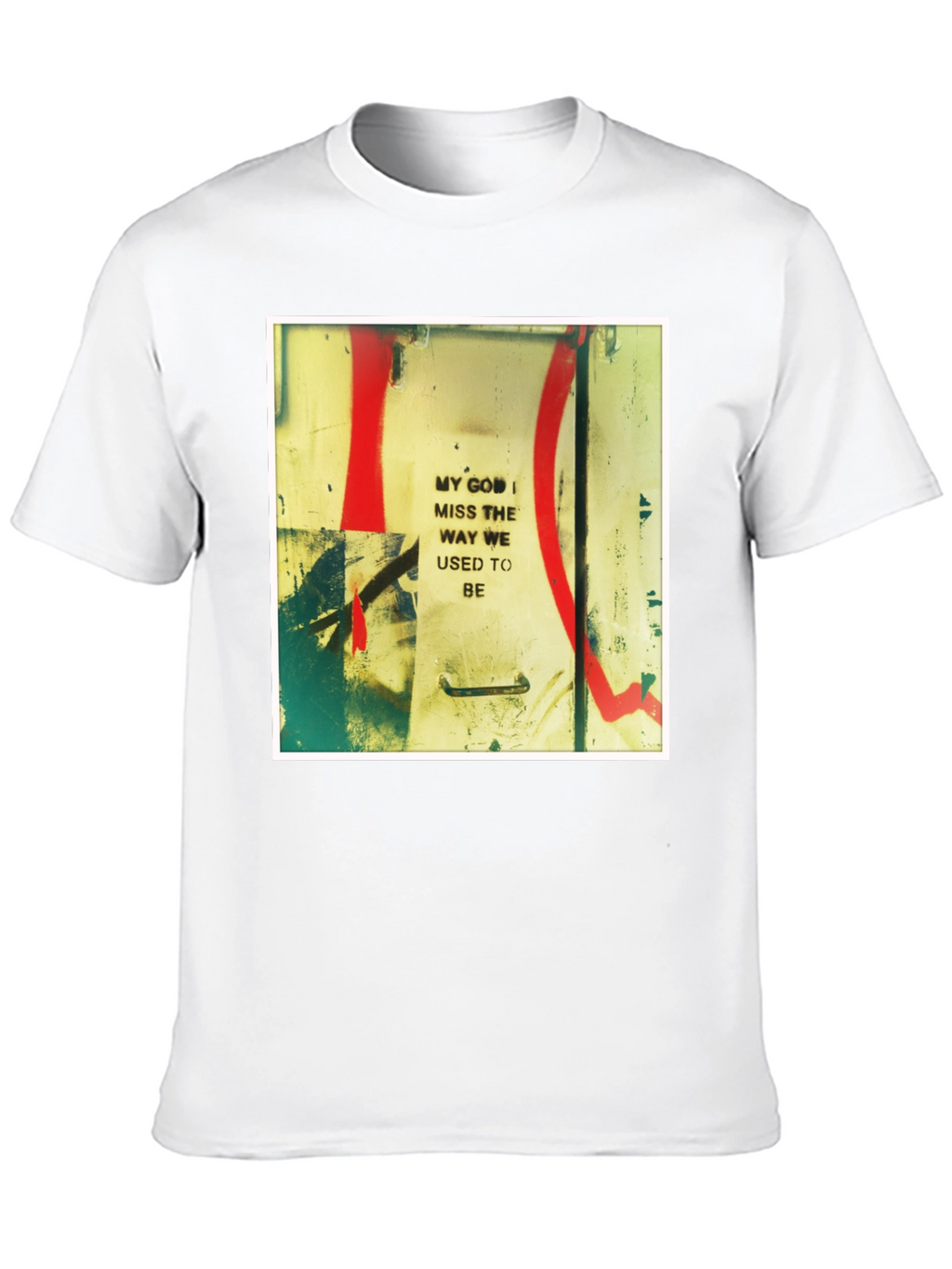 Artistic Graphic Print Crew Neck Tee