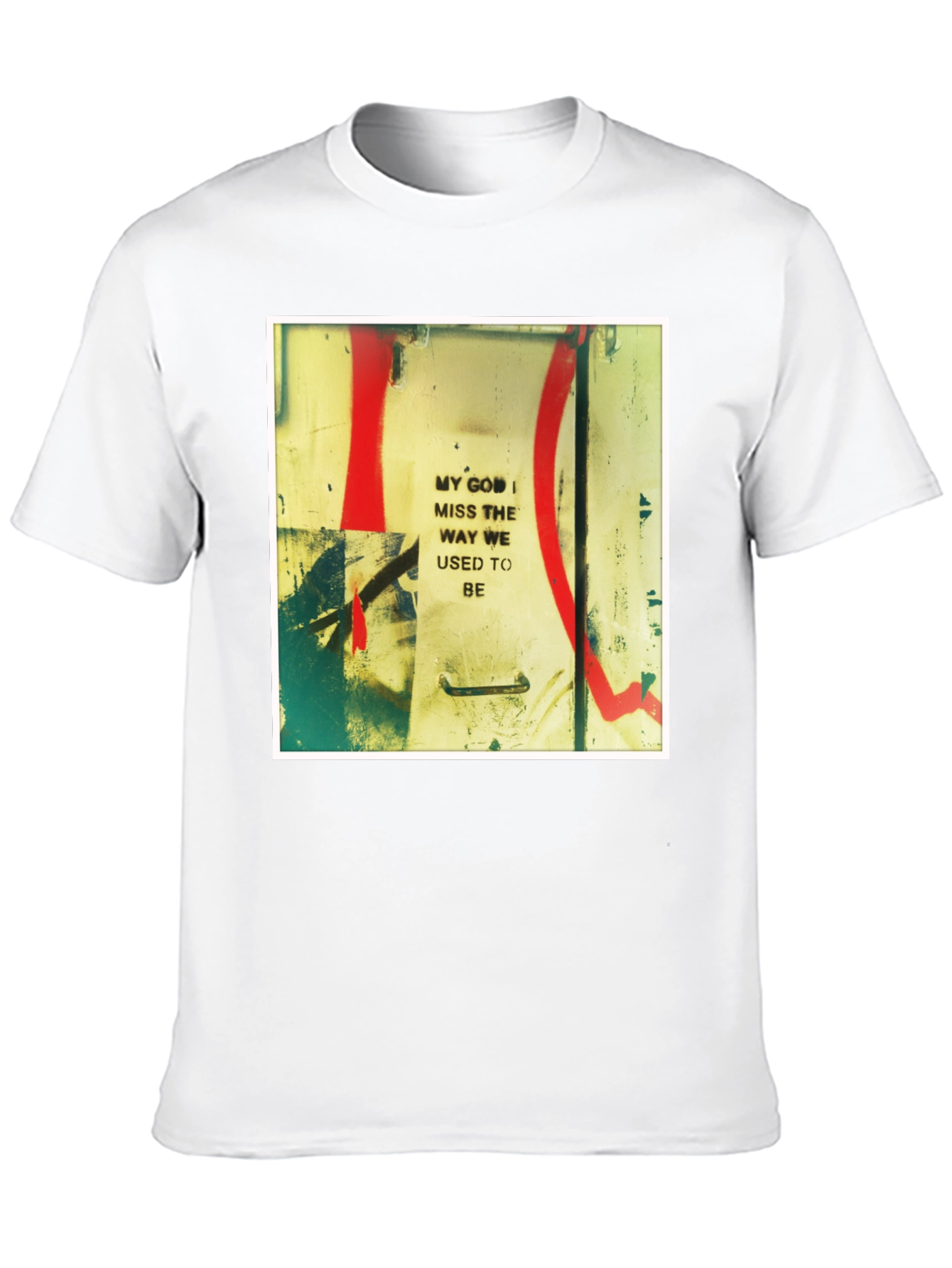 Artistic Graphic Print Crew Neck Tee